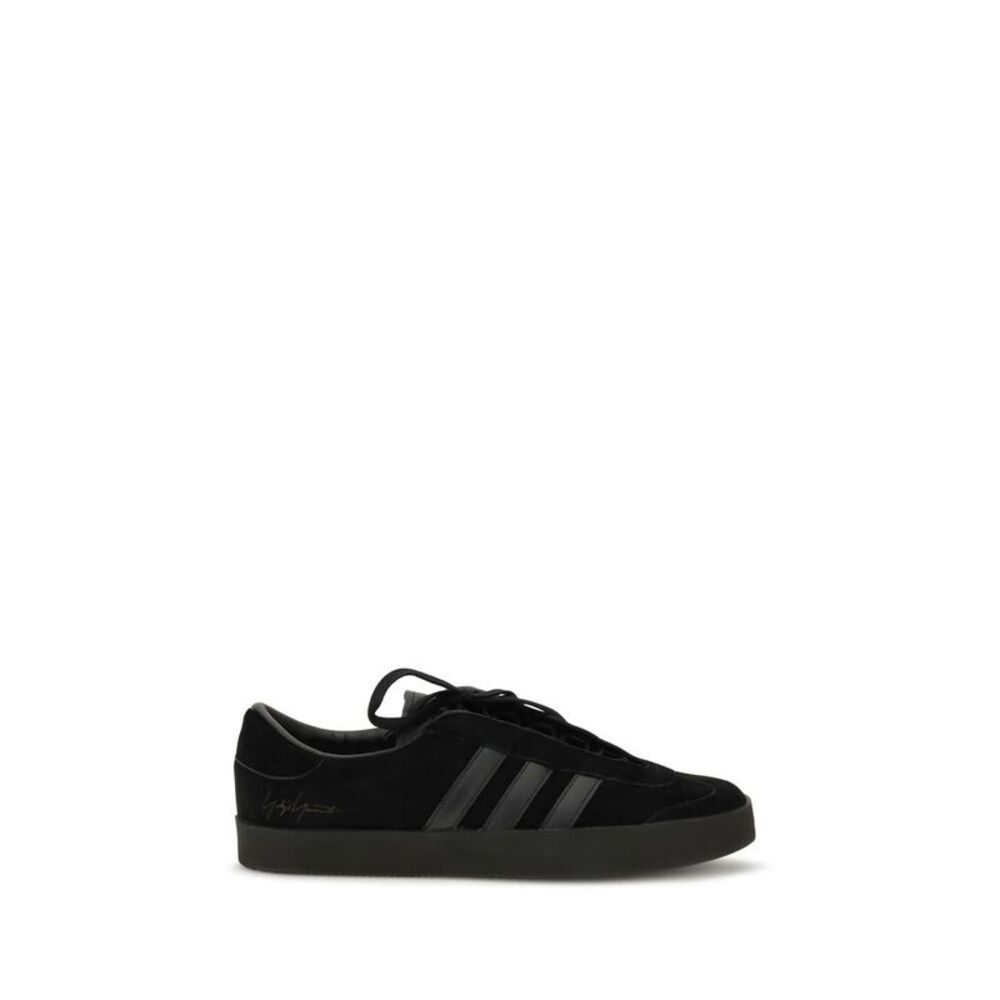 Y-3 Black Calf Leather Bos Taurus Athletic Men's Sneakers